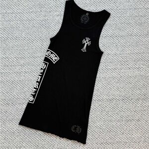 Chrome Hearts Black and White Graphic Tank Top